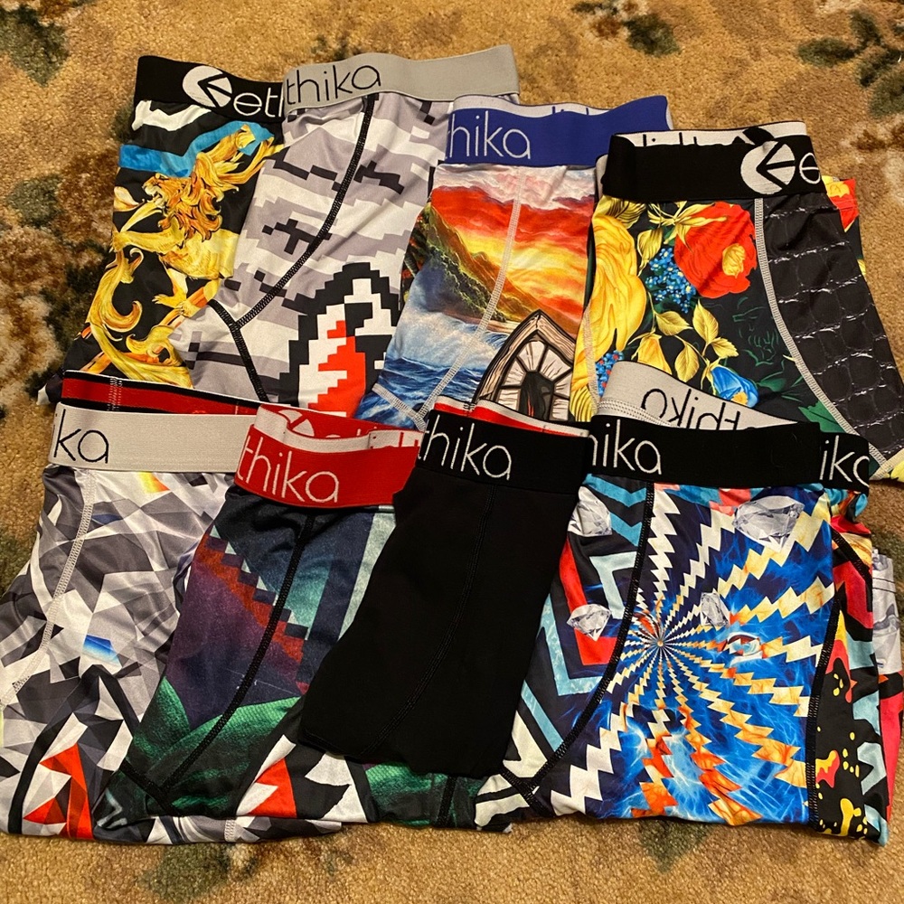 Ethika Men's Underwear. The Staple. Size Small. Lot of 8 pairs.